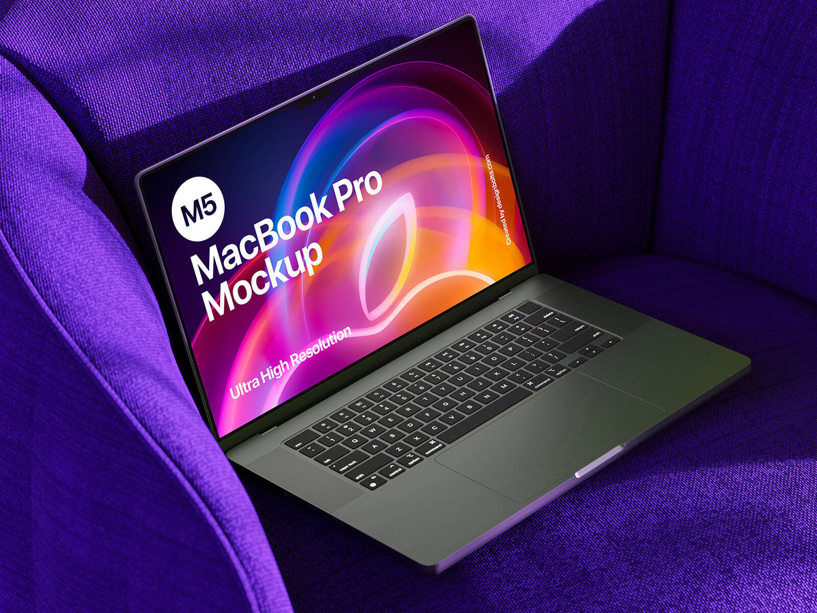 Free M5 MacBook Pro 2025 Mockup PSD