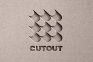 Free Paper Cutout Logo Text Effect PSD