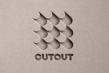 Free Paper Cutout Logo Text Effect PSD