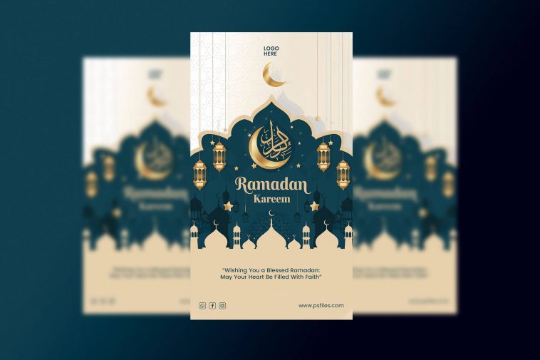 Free Ramdan Kareem Social Media Flyer PSD 2025