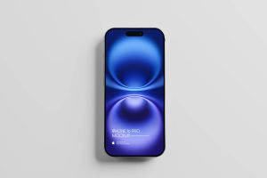 Free Top View iPhone 16 Pro Mockup PSD