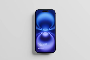 Free Top View iPhone 16 Pro Mockup PSD