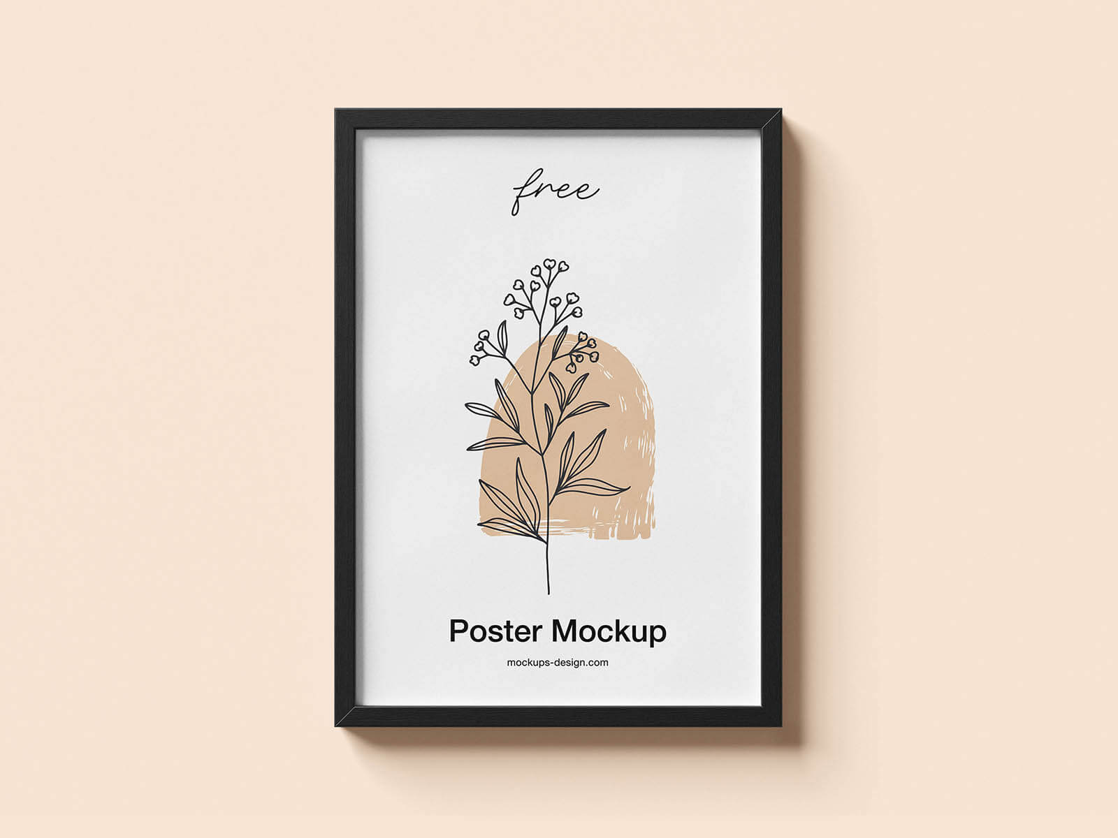 5 Free Poster Frame Mockups PSD
