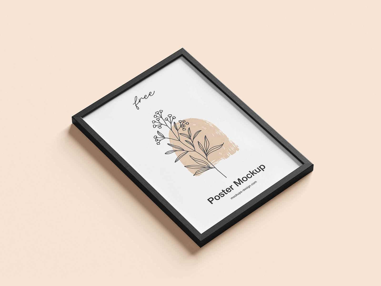 5 Free Poster Frame Mockups PSD