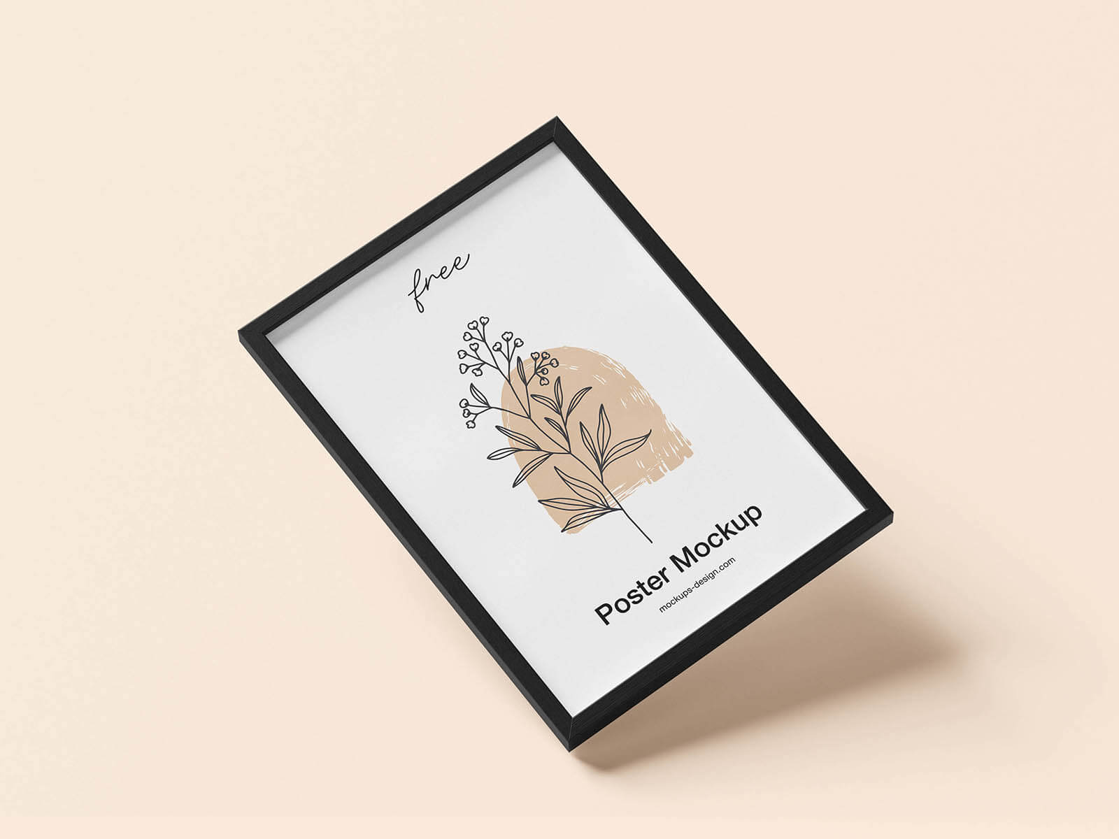 5 Free Poster Frame Mockups PSD