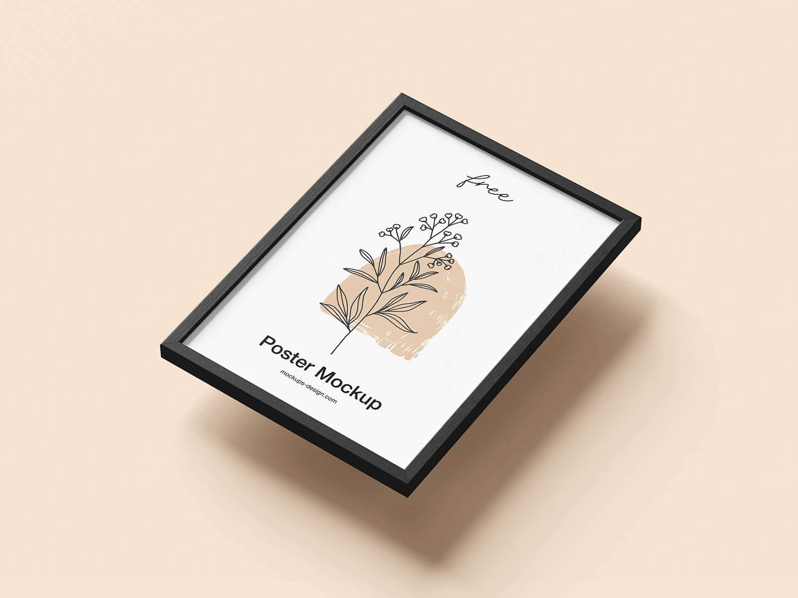 5 Free Poster Frame Mockups PSD