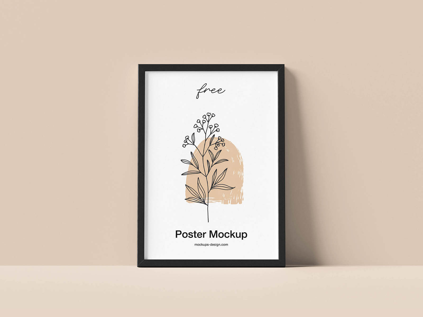 5 Free Poster Frame Mockups PSD