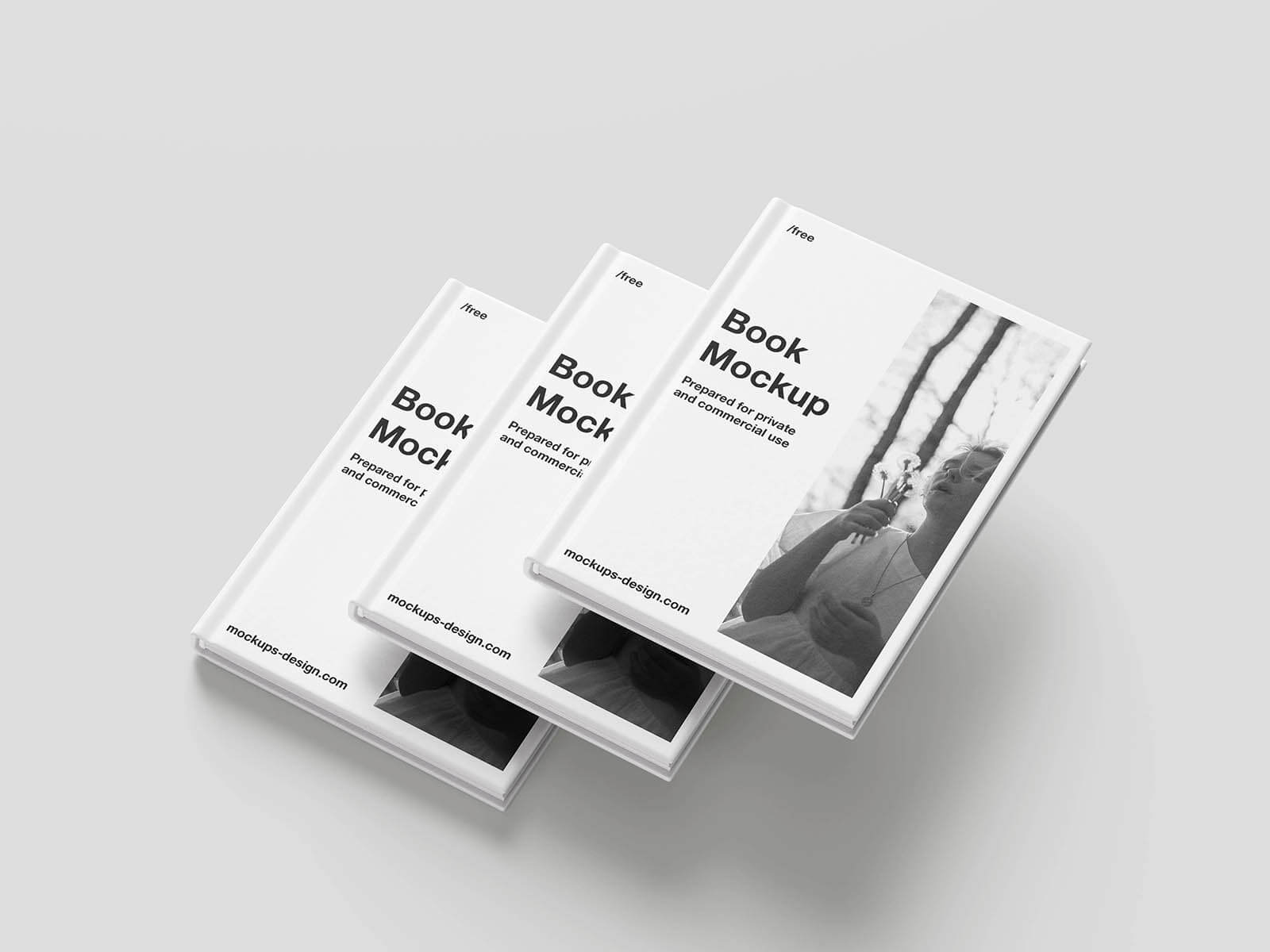 6 Free Simple Hardcover Book Mockup PSD Files