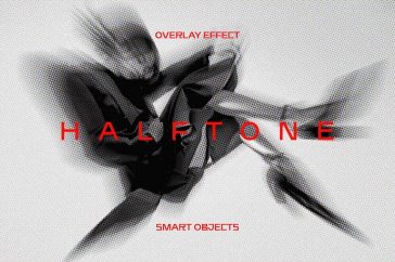 Free Circle Motion Halftone Photo Effect PSD