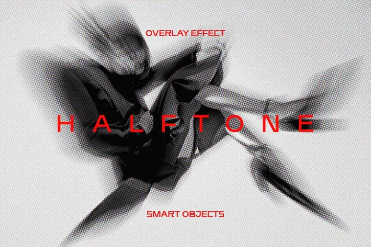 Free Circle Motion Halftone Photo Effect PSD