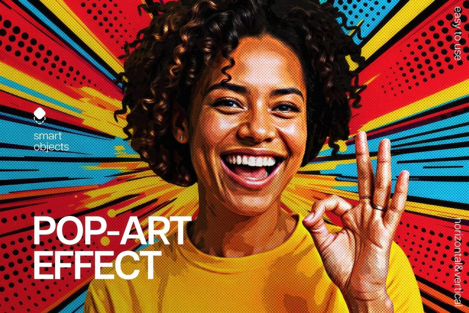 Free Colorful Pop-Art Photo Effect PSD