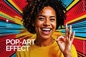 Free Colorful Pop-Art Photo Effect PSD