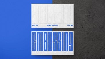 Free Embossing Business Card Mockup PSD