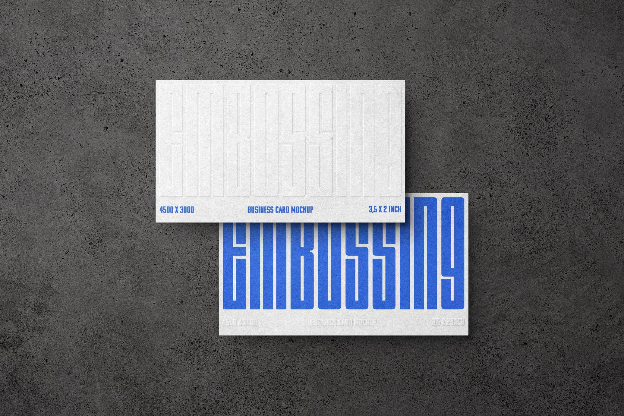 Free Embossing Business Card Mockup PSD