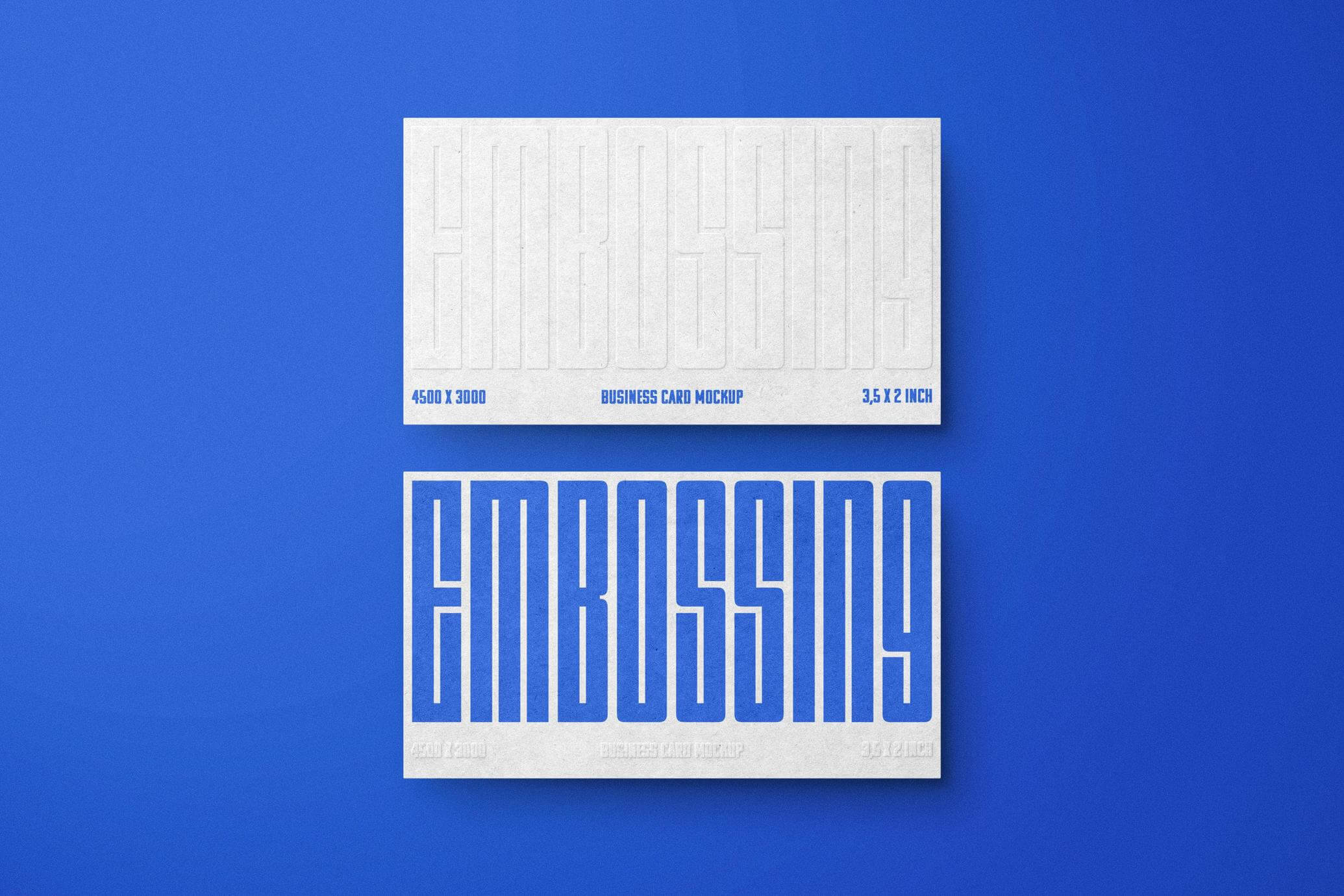 Free Embossing Business Card Mockup PSD