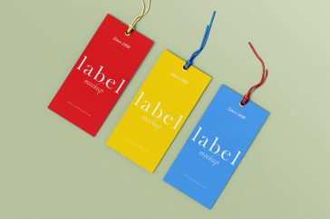 Free Hanging Label Tag Mockup PSD
