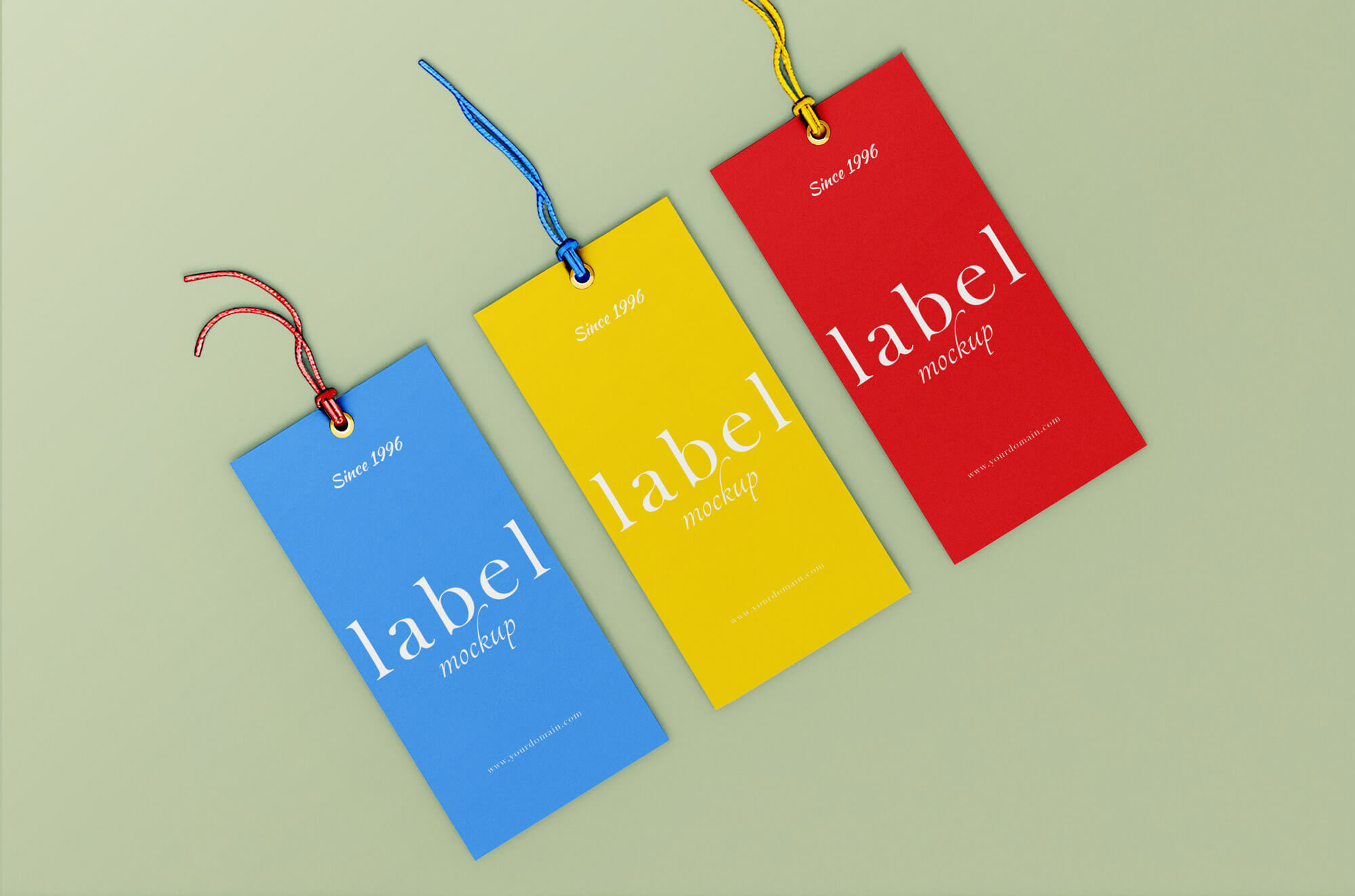 Free Hanging Label Tag Mockup PSD