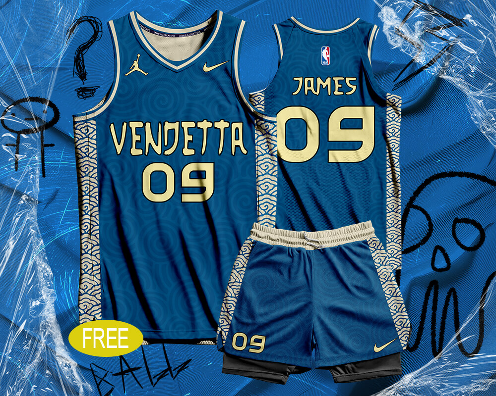 Free NBA CUT Jersey Mockup PSD