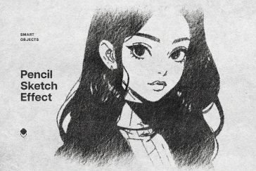 Free Pencil Sketch Effect PSD