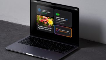Free Premium Apple M5 MacBook Pro Mockup PSD