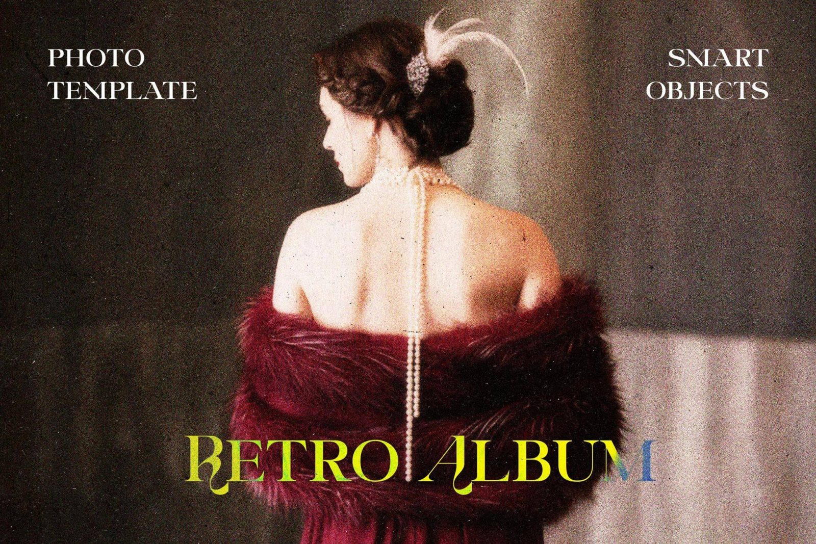 Free Retro Album Photo Template PSD