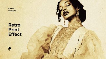 Free Retro Print Template PSD