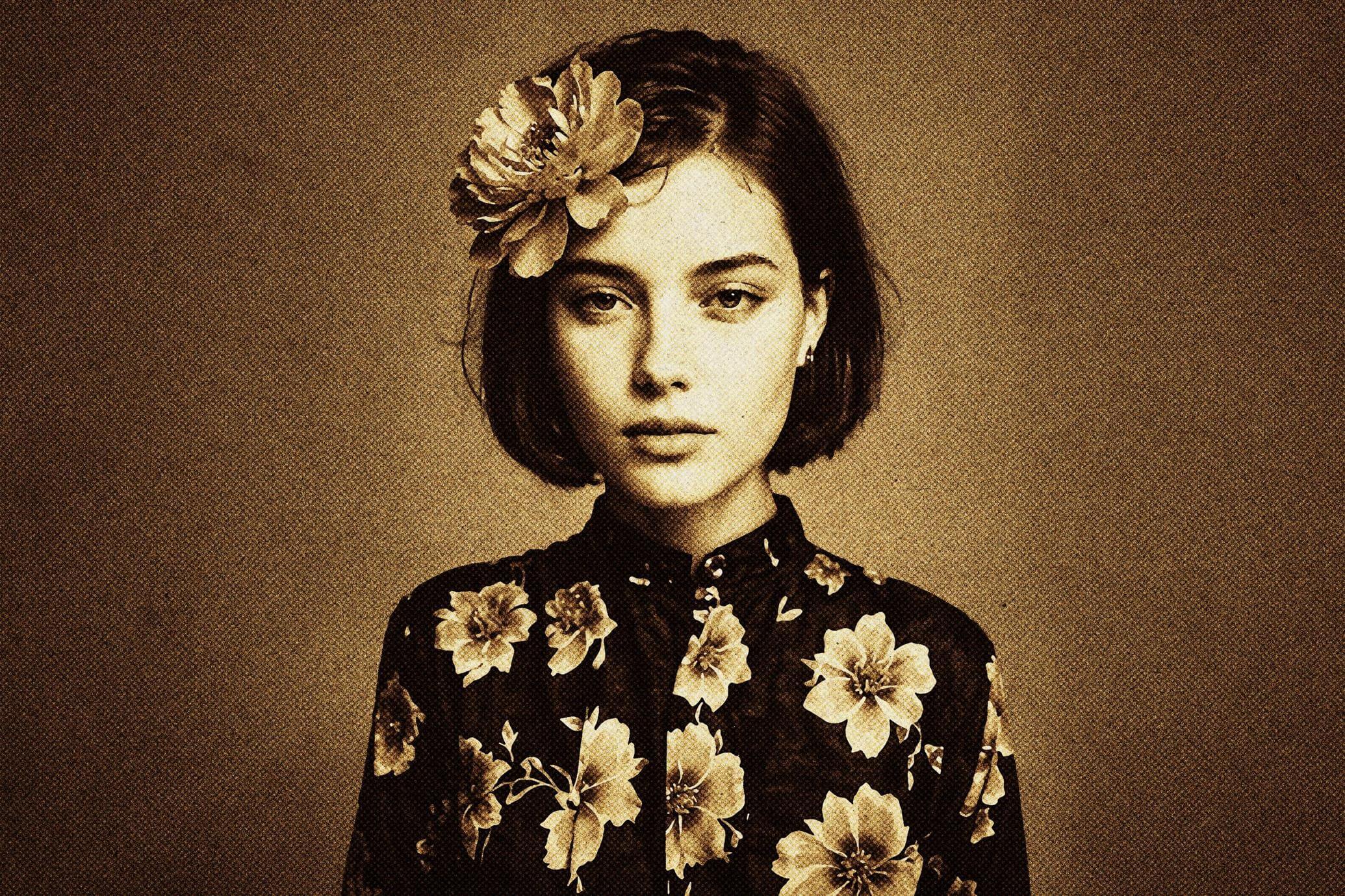 Free Retro Print Template PSD