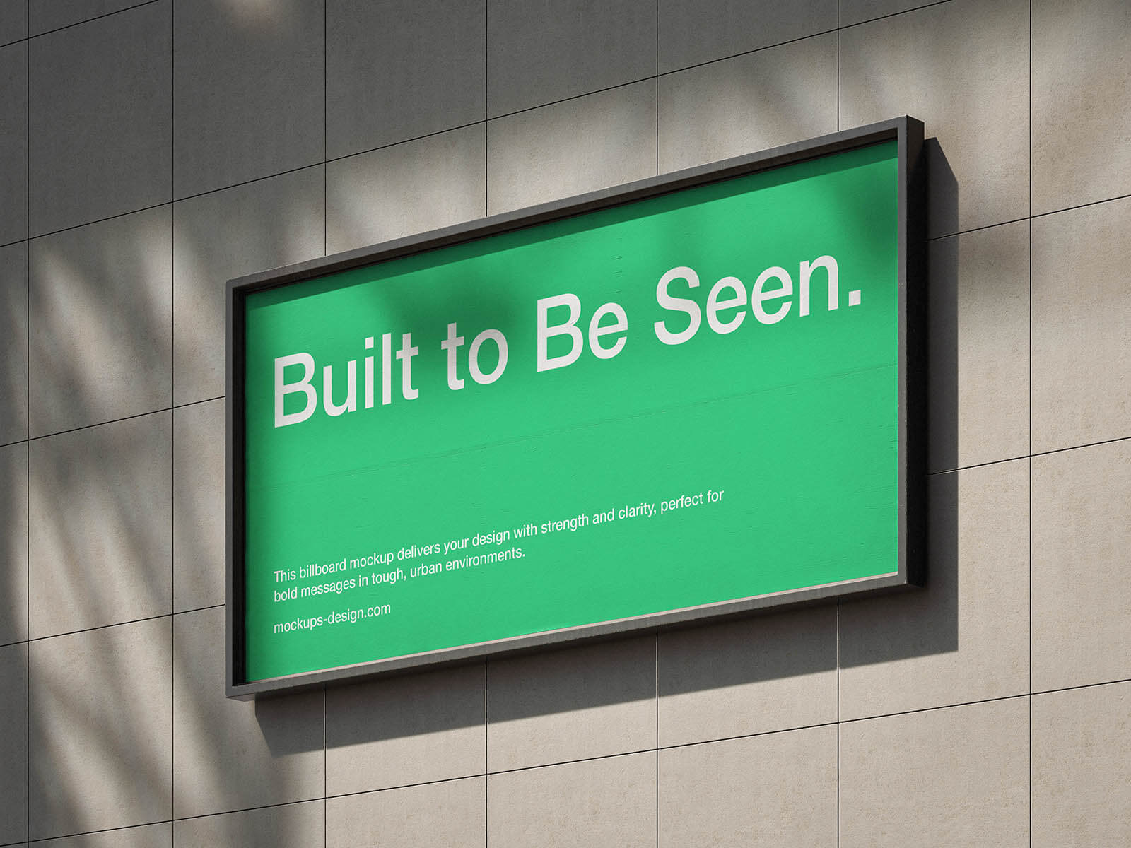 Free Tiled Wall-Mounted Billboard Mockup PSD Set