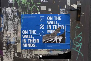 Free Torn Street Poster Mockup PSD