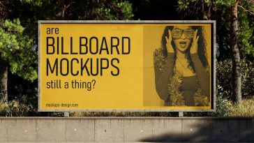 Free Urban Park Billboard Mockup PSD Set
