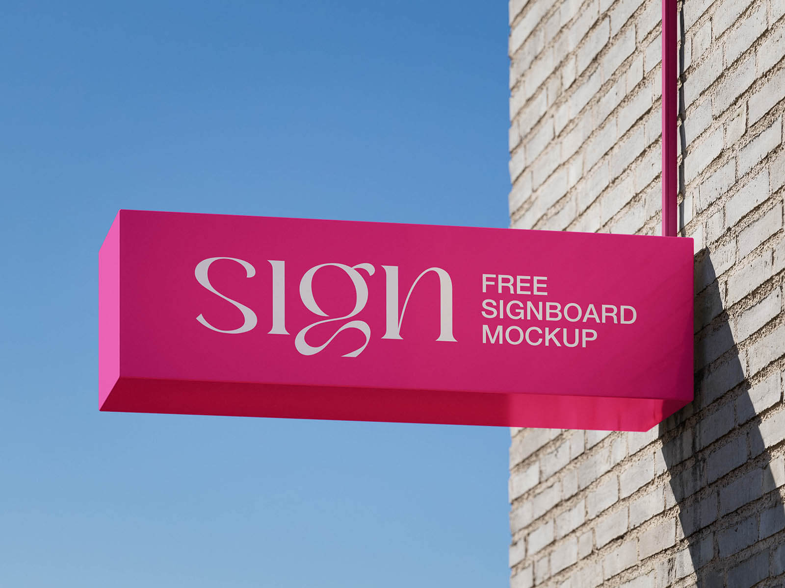 3 Free Vibrant Signboard Mockup PSD