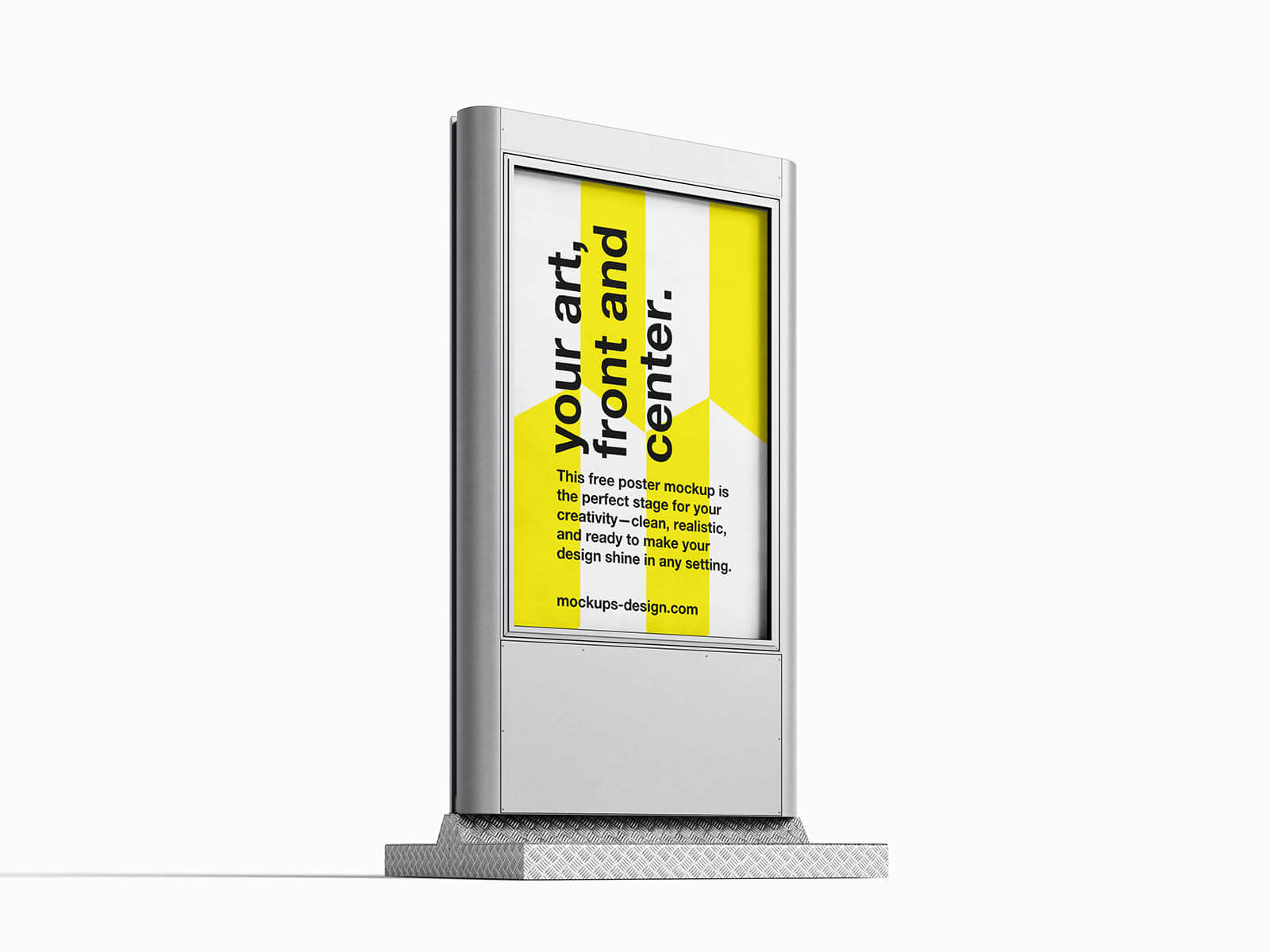 4 Free Stand Alone Citylight Mupi Mockup PSD Files