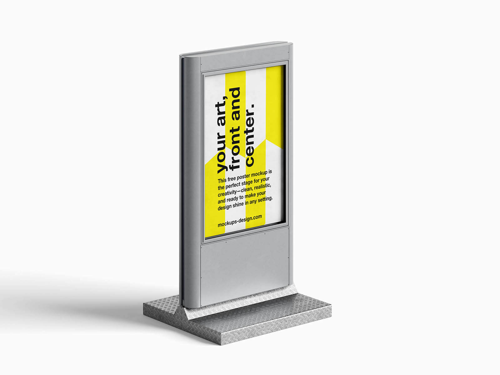 4 Free Stand Alone Citylight Mupi Mockup PSD Files