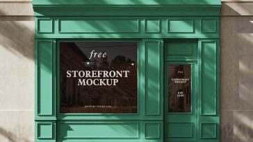 Classic Facade Storefront Mockup PSD Set