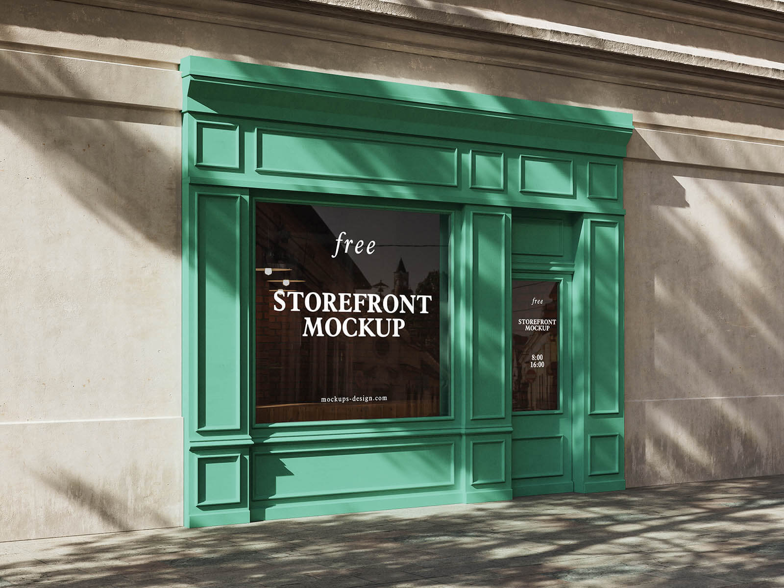 Classic Facade Storefront Mockup PSD Set
