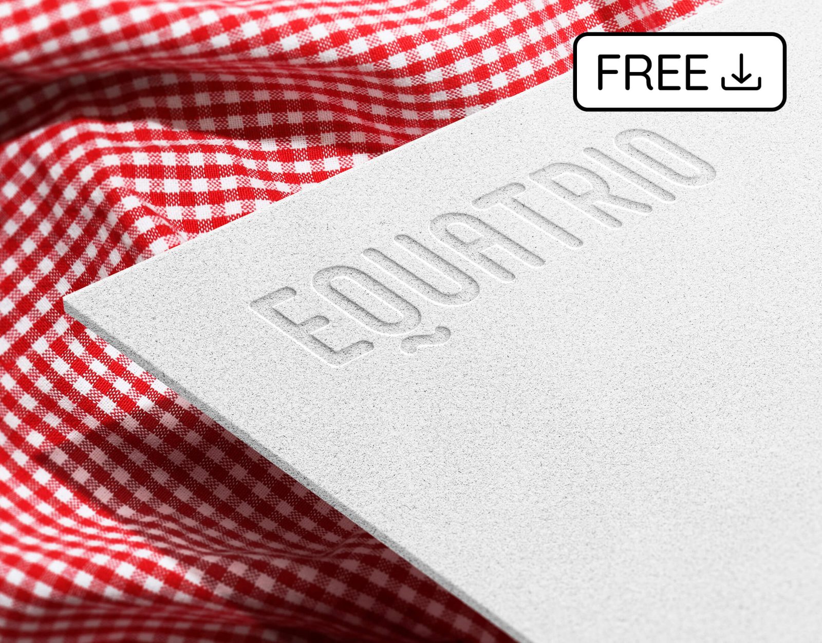 Free Close-up Paper Logo Mockup PSD