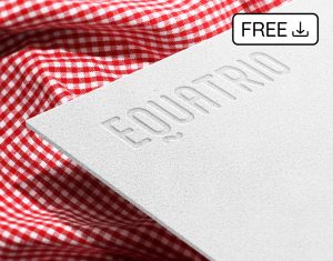 Free Close-up Paper Logo Mockup PSD