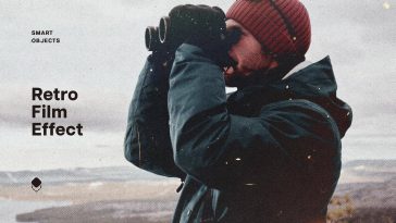 Free Dramatic Retro Film Effect PSD