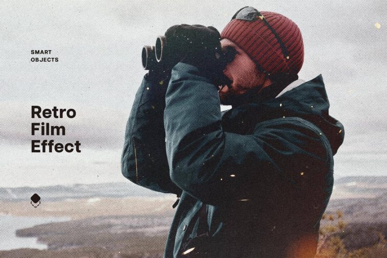 Free Dramatic Retro Film Effect PSD