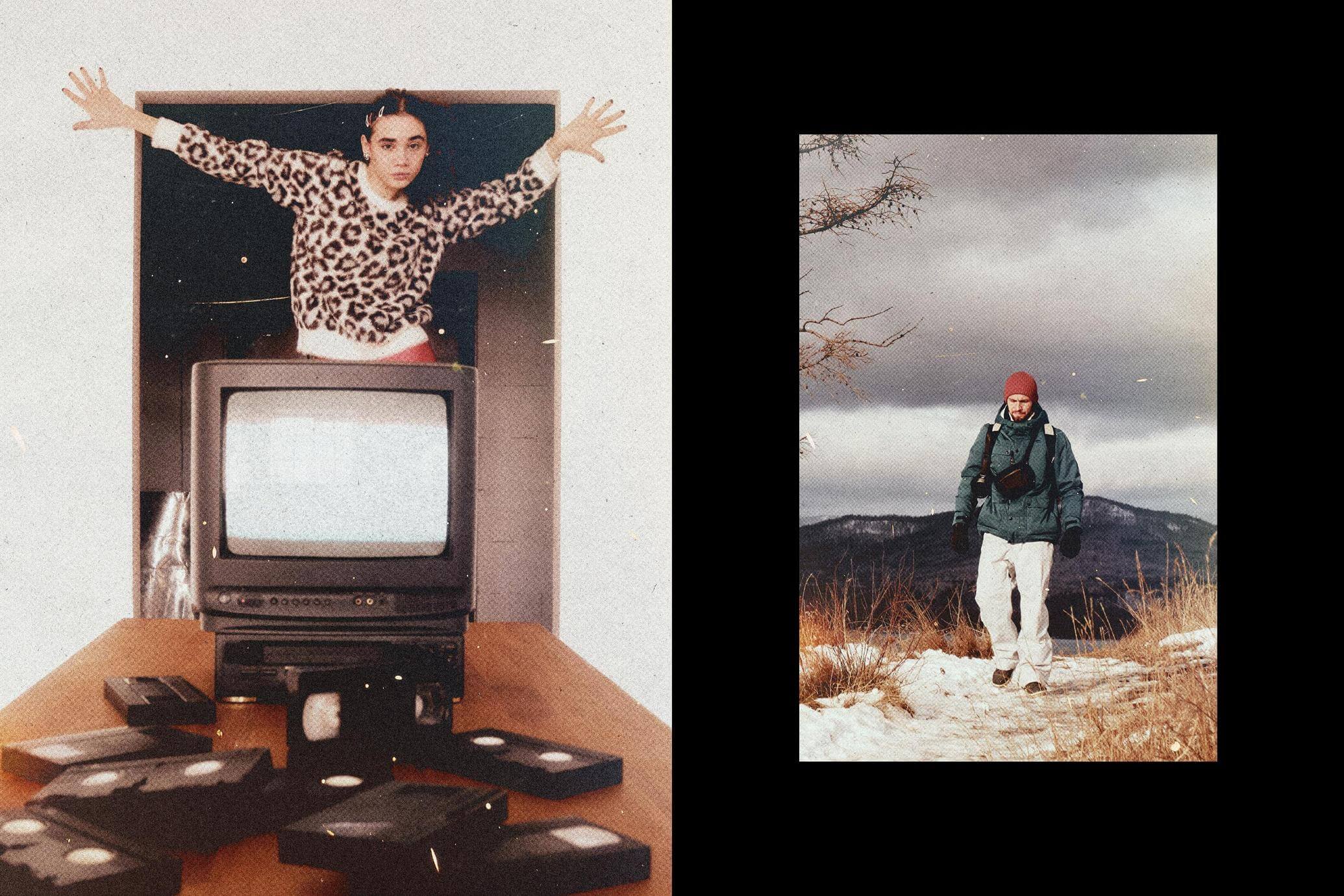 Free Dramatic Retro Film Effect PSD