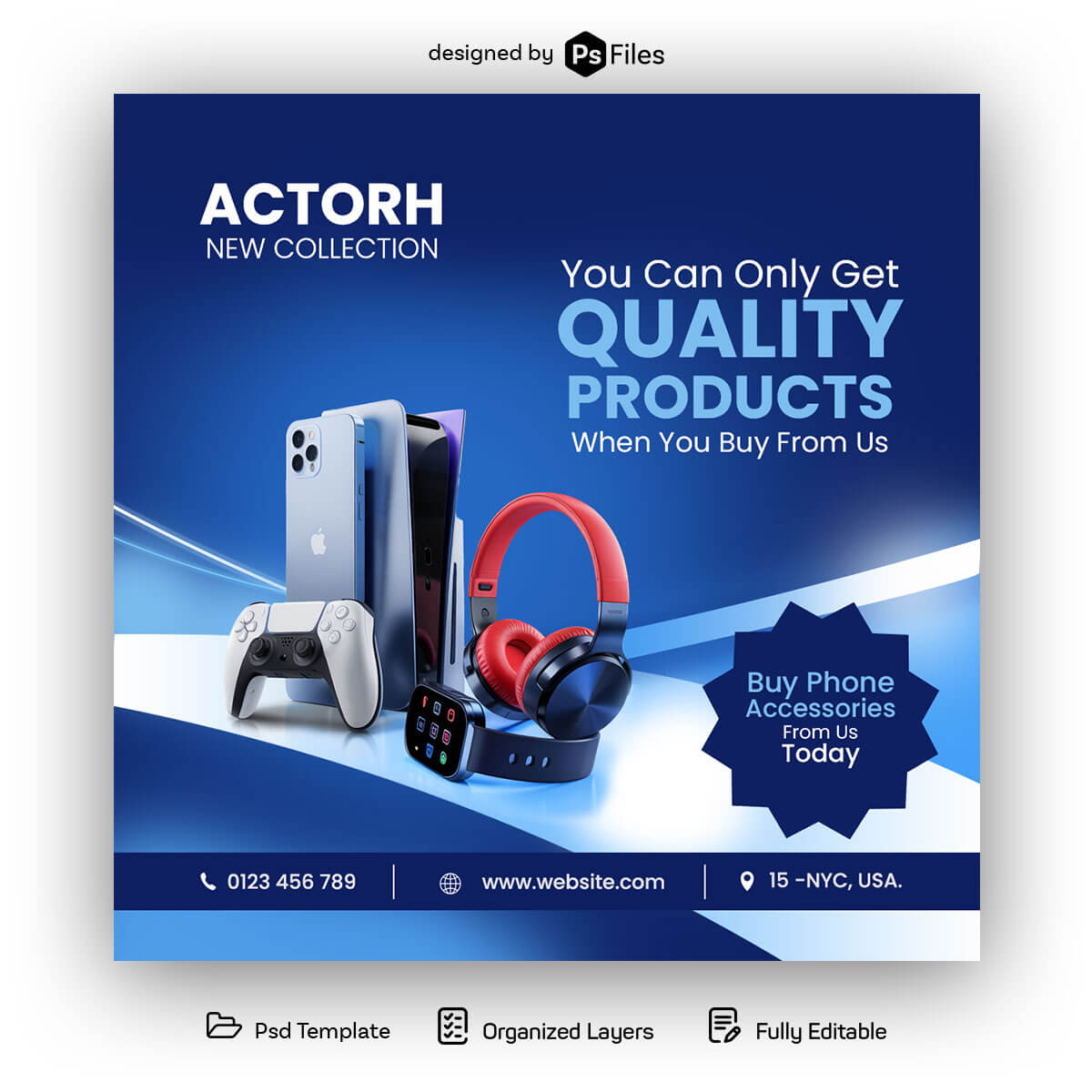 Free Electronics Product Sales Instagram Post Design Template PSD