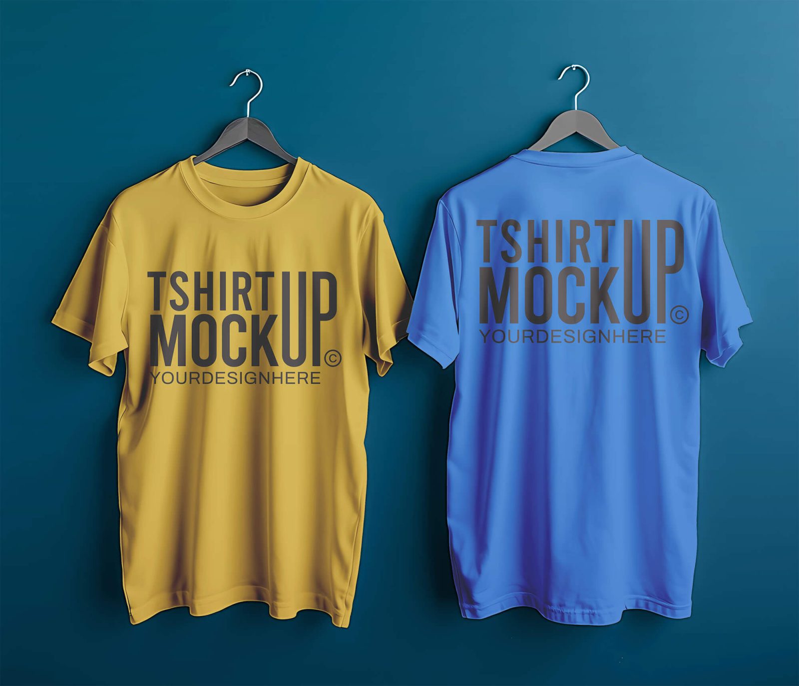 Free Front & Back T-Shirt Mockup PSD