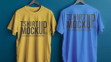 Free Front & Back T-Shirt Mockup PSD