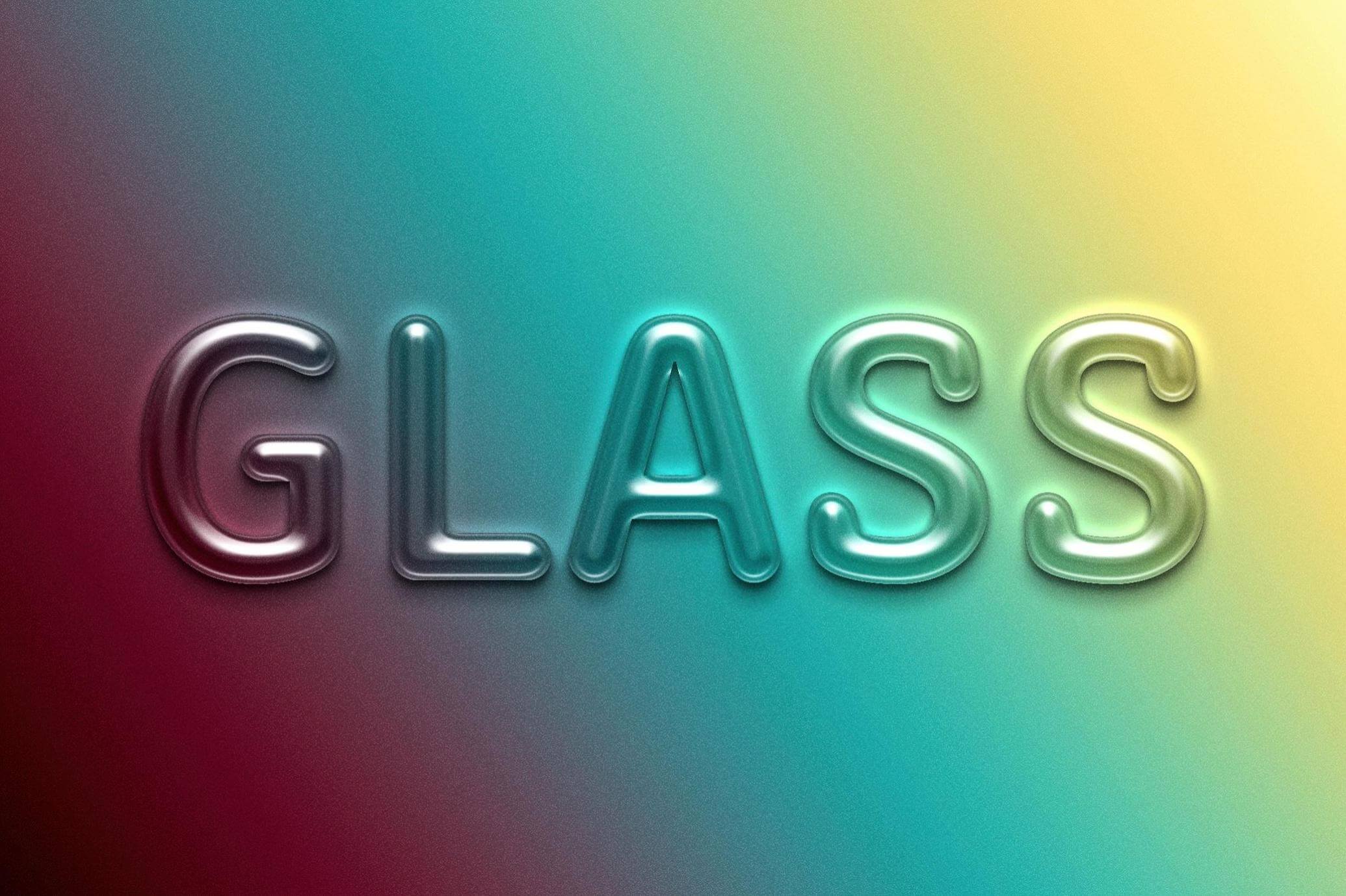 Free Glossy Plastic Text Effect PSD