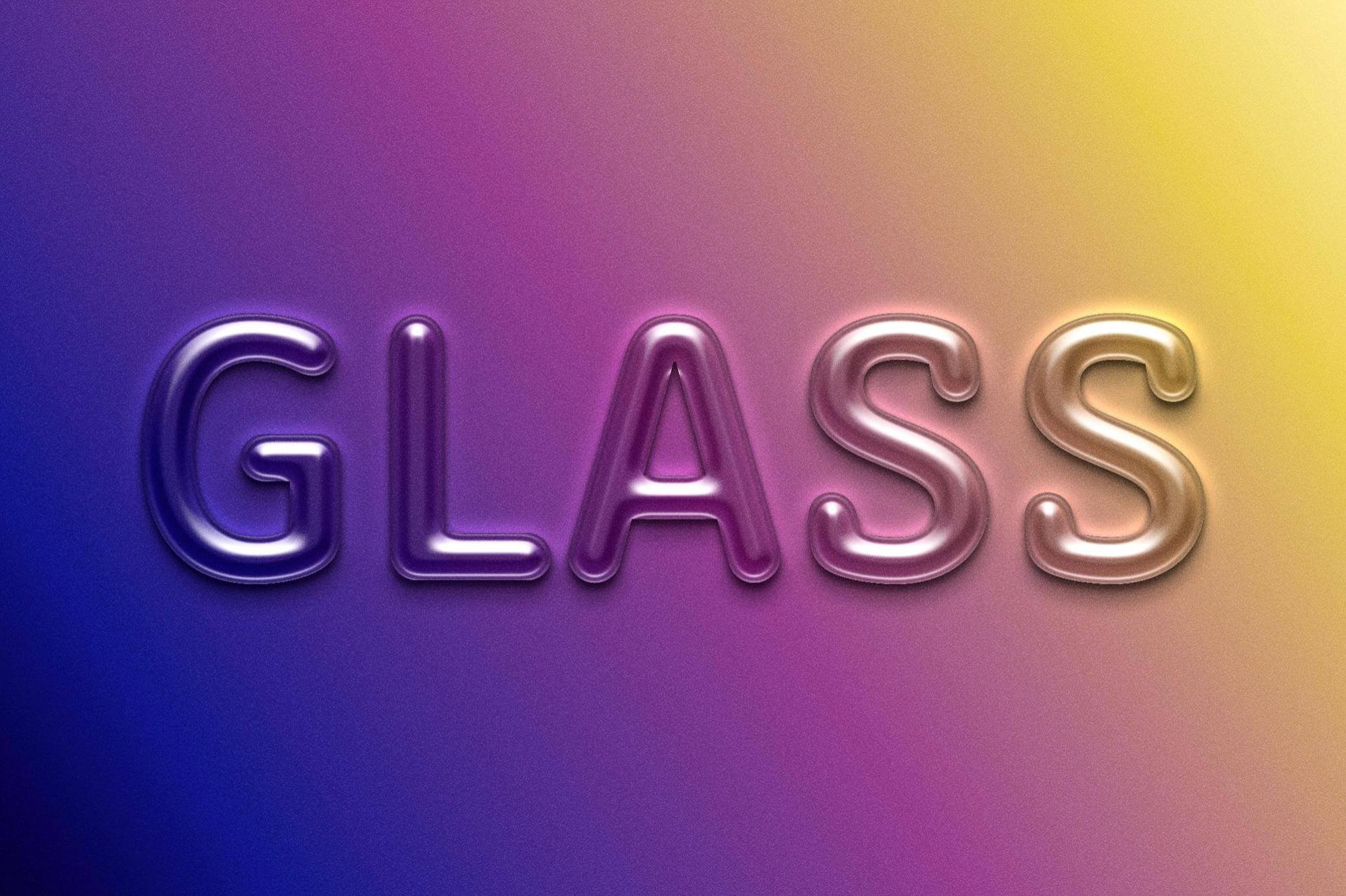 Free Glossy Plastic Text Effect PSD