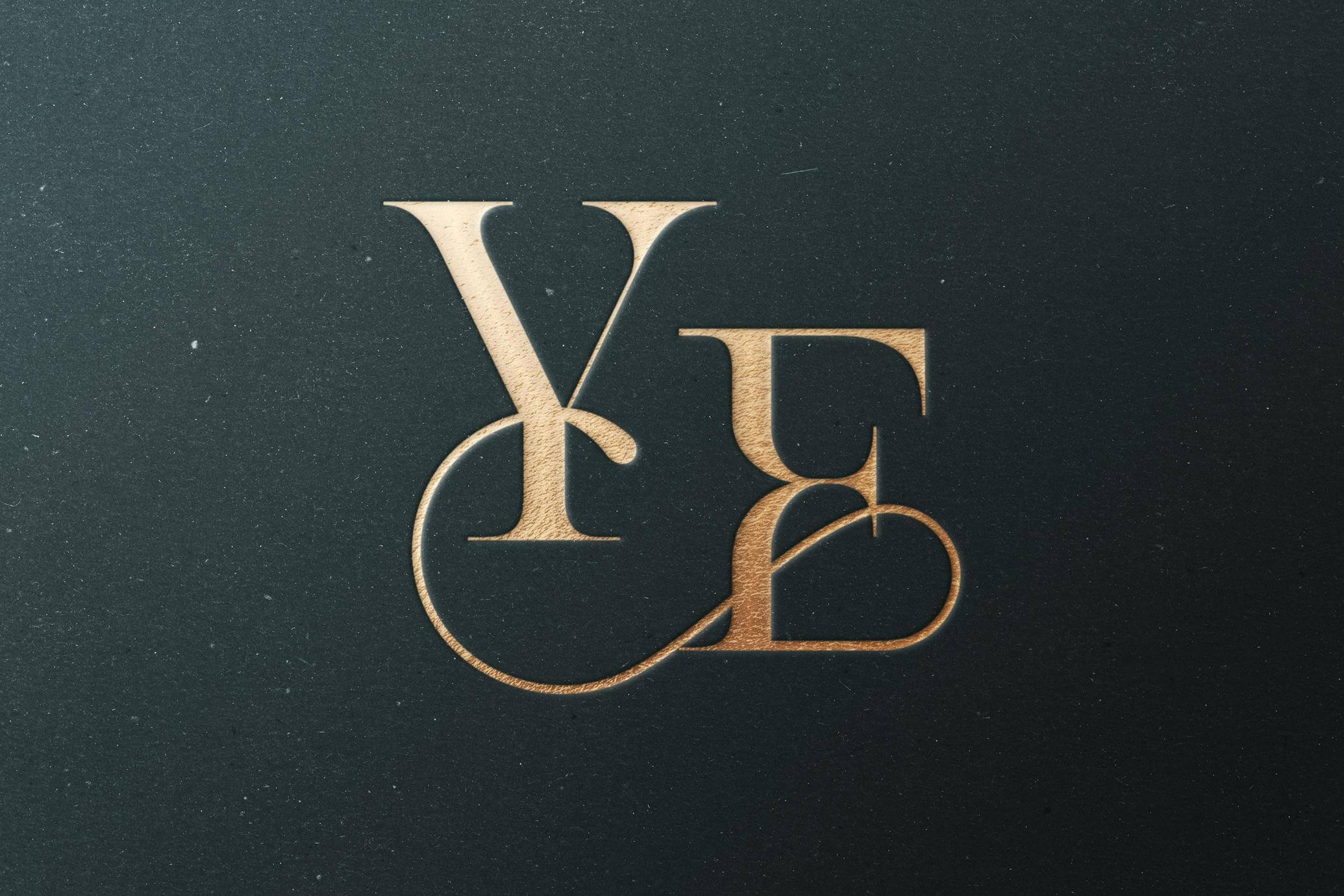 Free Gold Pressed Logo Mockup PSD