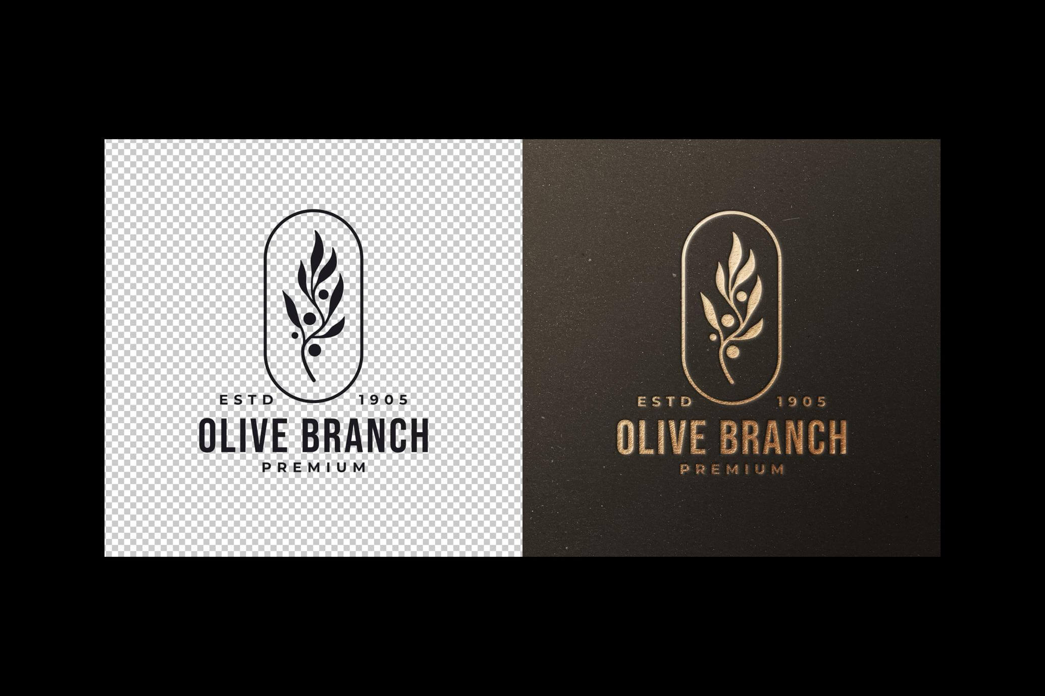 Free Gold Pressed Logo Mockup PSD