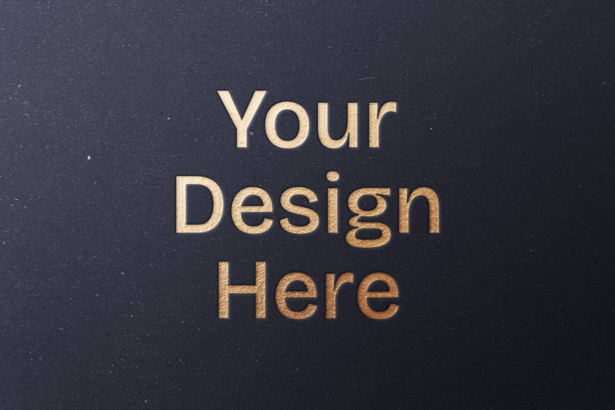 Free Gold Pressed Logo Mockup PSD