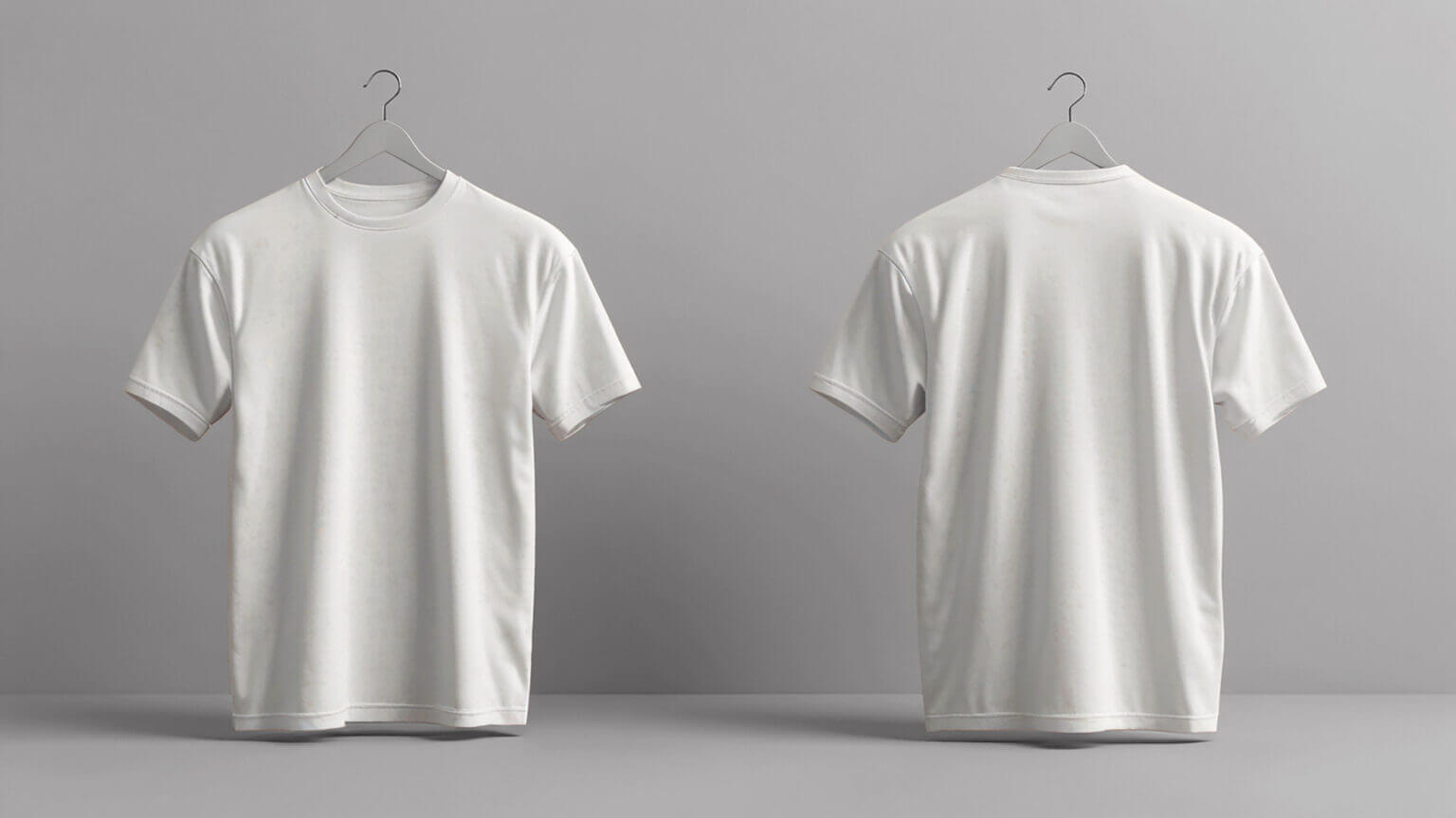 Free Hanging Front And Back T-Shirts Mockup PSD