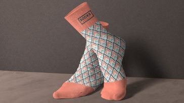 Free Knee High Socks Mockup PSD